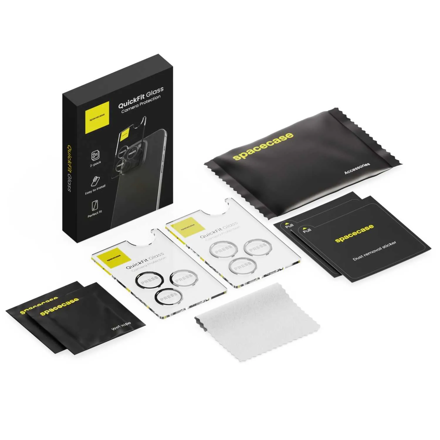 Zestaw dwóch szkieł na aparat Spacecase do iPhone 13 Pro/Max