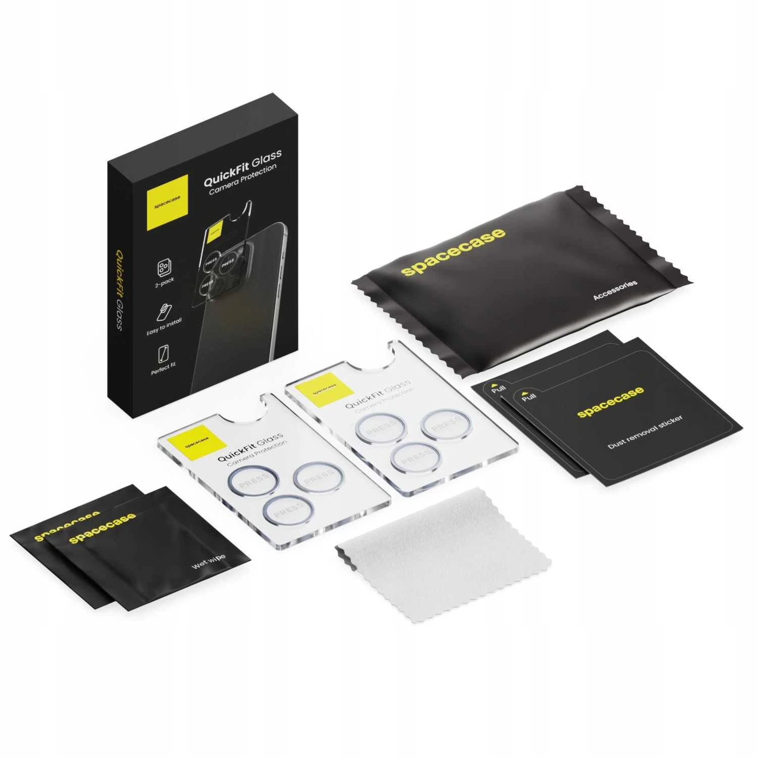 Zestaw dwóch szkieł na aparat Spacecase do iPhone 15 Pro/Max