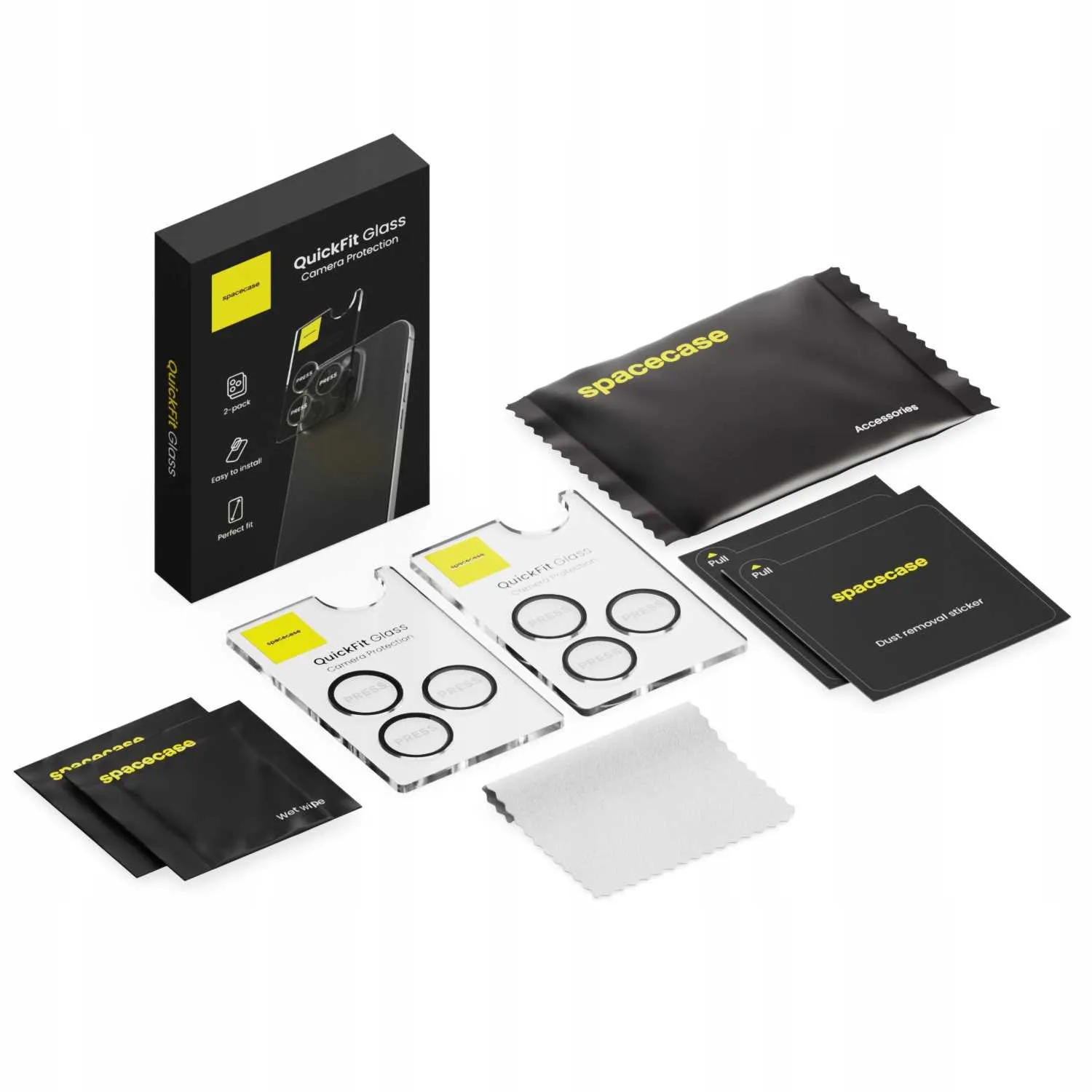 Zestaw dwóch szkieł na aparat Spacecase do iPhone 16 Pro/Max