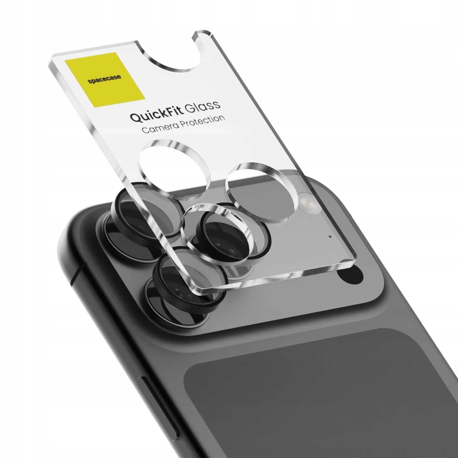 Szkło ochronne Spacecase QuickFit Camera do iPhone 17 Pro / 17 Pro Max to niezawodna tarcza dla aparatu