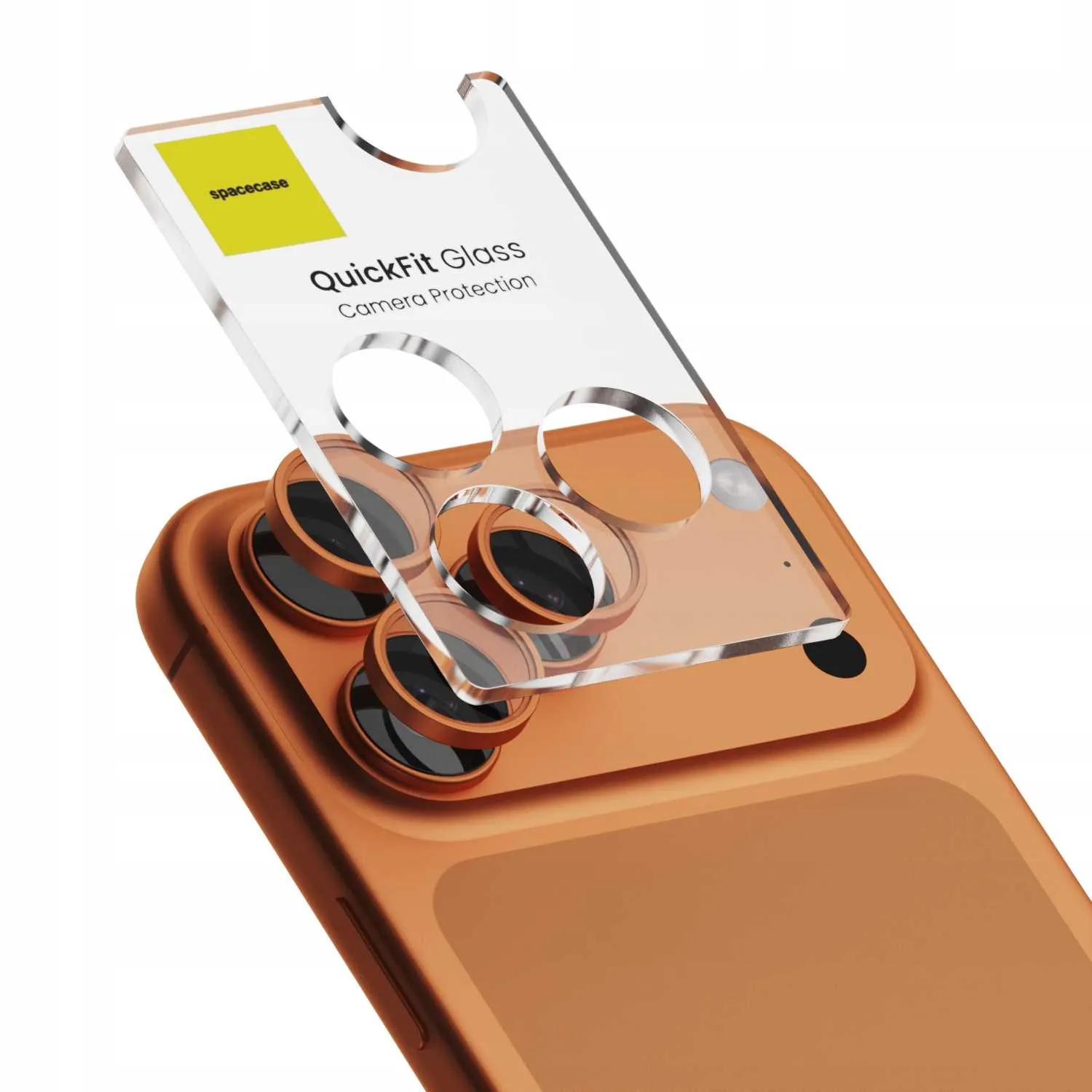 Szkło ochronne Spacecase QuickFit Camera do iPhone 17 Pro / 17 Pro Max to niezawodna tarcza dla aparatu