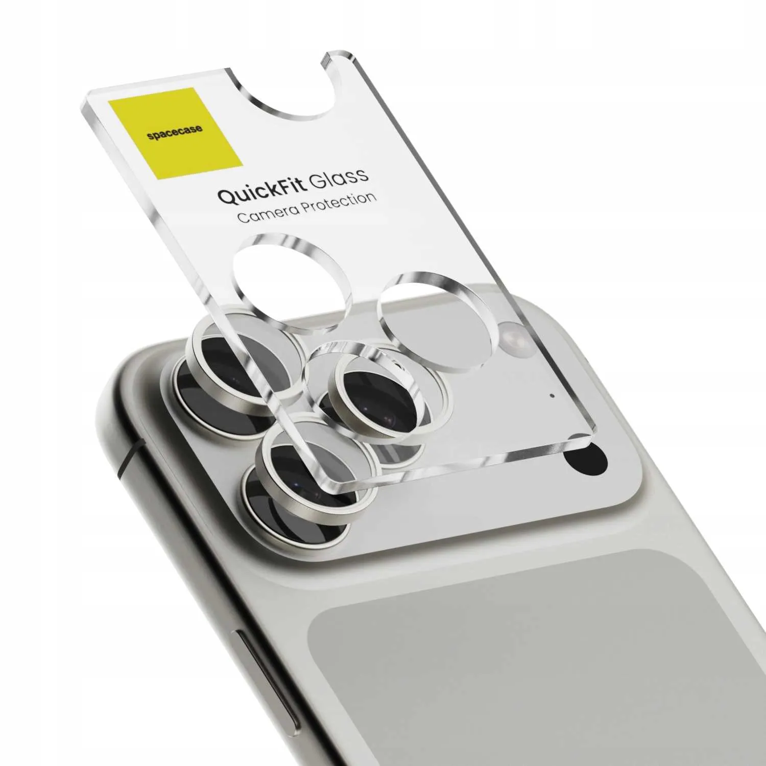 Szkło ochronne Spacecase QuickFit Camera do iPhone 17 Pro / 17 Pro Max to niezawodna tarcza dla aparatu