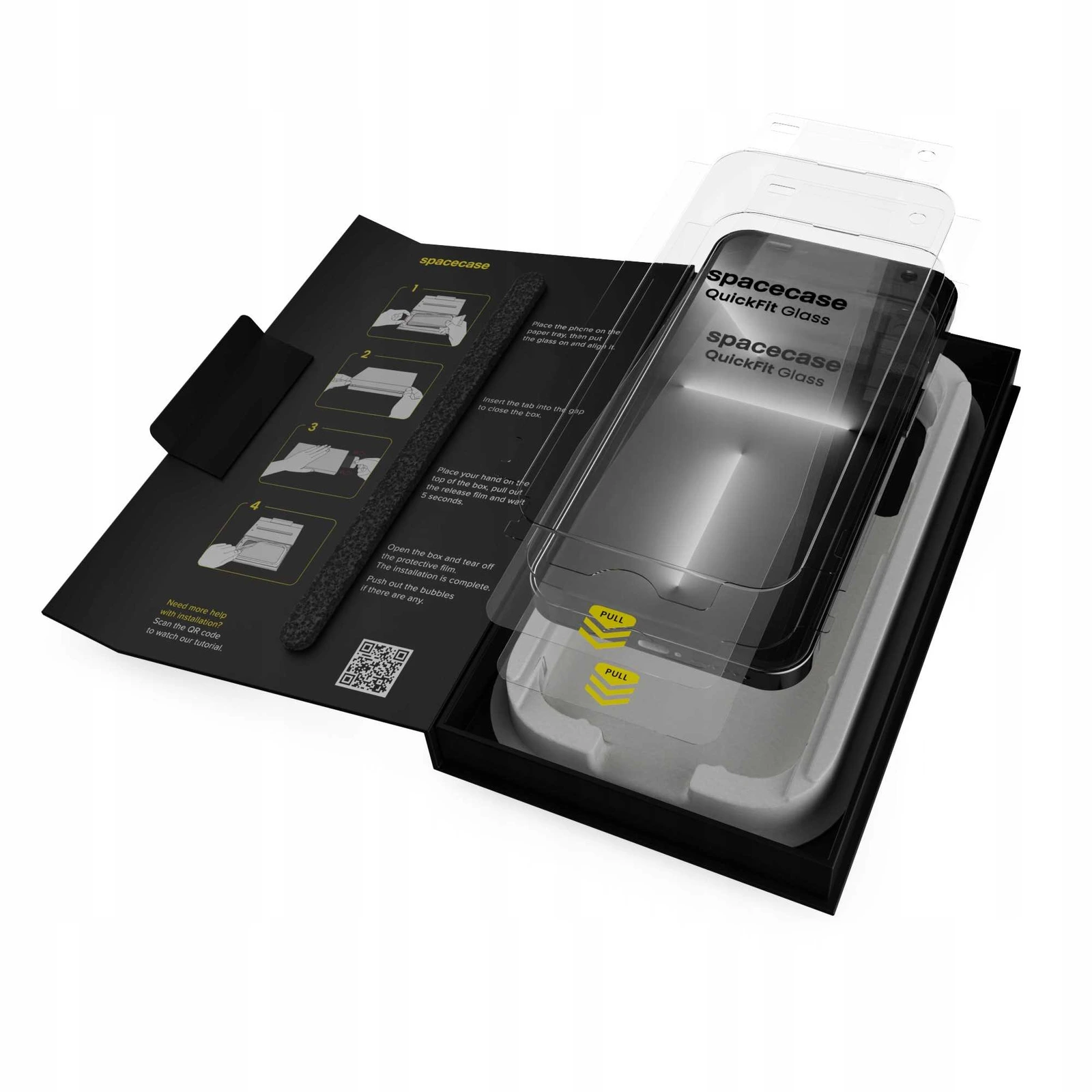 Biodegradowalne opakowanie z aplikatorem QuickFit do iPhone 13/13 Pro/14/16e