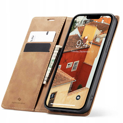 Etui z klapką Spacecase Wallet do iPhone 14 jasno brązowe