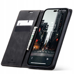 Etui z klapką Spacecase Wallet do iPhone 14 Pro Max czarne