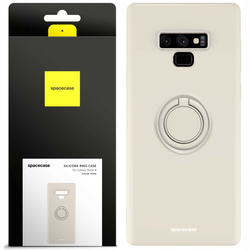 Etui Spacecase Silicone Ring do Galaxy Note 9 kremowe