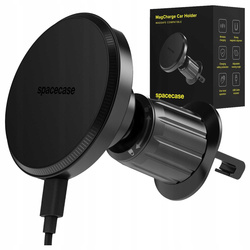Uchwyt samochodowy Spacecase MagSafe z ładowarką indukcyjną na kratkę wentylacyjną