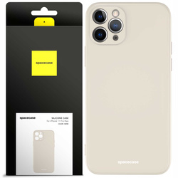Etui silikonowe Spacecase Silicone Case do iPhone 11 Pro Max kremowe