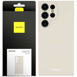 Etui silikonowe Spacecase Silicone Case do Galaxy S23 Ultra kremowe