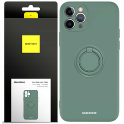 Etui Spacecase Silicone Ring do iPhone 11 Pro Max ciemno zielone