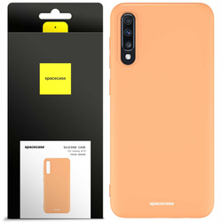 Etui silikonowe Spacecase Silicone Case do Galaxy A70 pomarańczowe