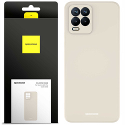 Etui silikonowe Spacecase Silicone Case do Realme 8/8 Pro kremowe