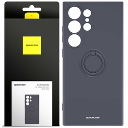 Etui Spacecase Silicone Ring do Galaxy S24 Ultra czarne