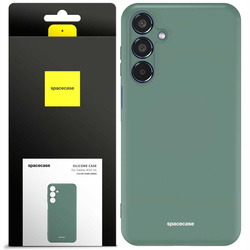 Etui silikonowe Spacecase Silicone Case do Galaxy M35 5G ciemno zielone