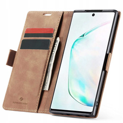 Etui z klapką Spacecase Wallet do Galaxy Note 10 jasno brązowe