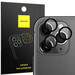 Szkło na aparat Spacecase Camera Ring do iPhone 11 Pro/Pro Max czarne