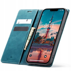 Etui z klapką Spacecase Wallet do iPhone 14 niebieskie