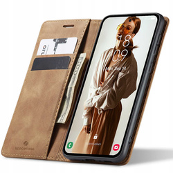 Etui z klapką Spacecase Wallet do Galaxy A32 5G jasno brązowe