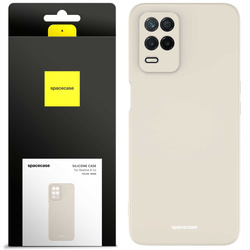 Etui silikonowe Spacecase Silicone Case do Realme 8 5G kremowe
