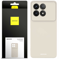 Etui silikonowe Spacecase Silicone Case do Poco F6 Pro kremowe