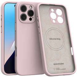 Etui Spacecase Silicone Mag do iPhone 16 Pro Max różowe