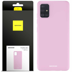 Etui silikonowe Spacecase Silicone Case do Galaxy A71 liliowe