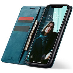 Etui z klapką Spacecase Wallet do iPhone Xr niebieskie