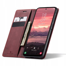 Etui z klapką Spacecase Wallet do Galaxy A36 5G czerwone