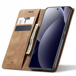 Etui z klapką Spacecase Wallet do Poco M8 Pro/Redmi Note 15 Pro+ 5G jasnobrązowe
