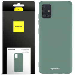 Etui silikonowe Spacecase Silicone Case do Galaxy A71 ciemno zielone