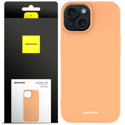 Etui silikonowe Spacecase Silicone Case do iPhone 15 pomarańczowe