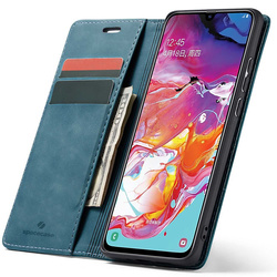 Etui z klapką Spacecase Wallet do Galaxy A70 niebieskie
