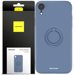 Etui Spacecase Silicone Ring do iPhone Xr niebieskie