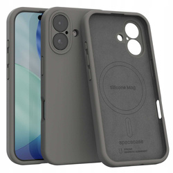 Etui Spacecase Silicone Mag do iPhone 17 szare
