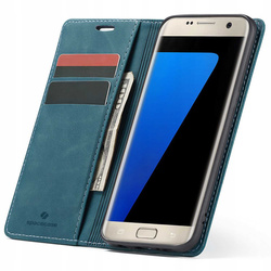 Etui z klapką Spacecase Wallet do Galaxy S7 Edge niebieskie