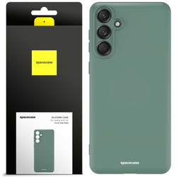 Etui silikonowe Spacecase Silicone Case do Galaxy M55 5G ciemno zielone