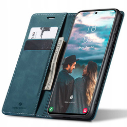 Etui z klapką Spacecase Wallet do Galaxy S21 FE niebieskie