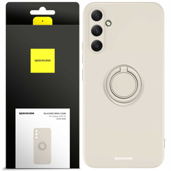 Etui Spacecase Silicone Ring do Galaxy A34 5G kremowe