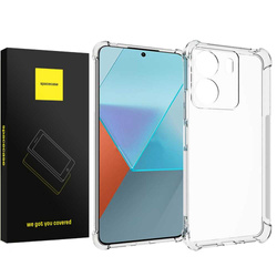 Etui Spacecase Anti-shock do Redmi 13C / Poco C65 przezroczyste