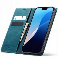 Etui z klapką Spacecase Wallet do iPhone 16 Pro Max niebieskie