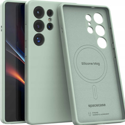 Etui Spacecase Silicone Mag do Galaxy S25 Ultra miętowe