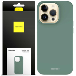 Etui silikonowe Spacecase Silicone Case do iPhone 14 Pro ciemno zielone