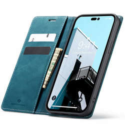 Etui z klapką Spacecase Wallet do iPhone 14 Pro Max niebieskie