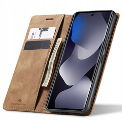 Etui z klapką Spacecase Wallet do Redmi Note 15 4G/5G jasnobrązowe