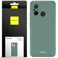 Etui silikonowe Spacecase Silicone Case do Redmi 12C ciemno zielone