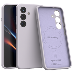 Etui Spacecase Silicone Mag do Galaxy S25 jasno fioletowe