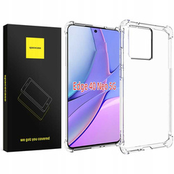 Etui Spacecase Anti-shock do Moto Edge 40 Neo przezroczyste
