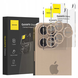 Szkło na aparat Spacecase QuickFit Camera do iPhone 16 Pro/Max tytan pustynny - 2 sztuki