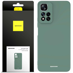 Etui silikonowe Spacecase Silicone Case do Redmi Note 11 Pro+ ciemno zielone