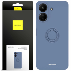 Etui Spacecase Silicone Ring do Redmi 13C 4G/Poco C65 niebieskie
